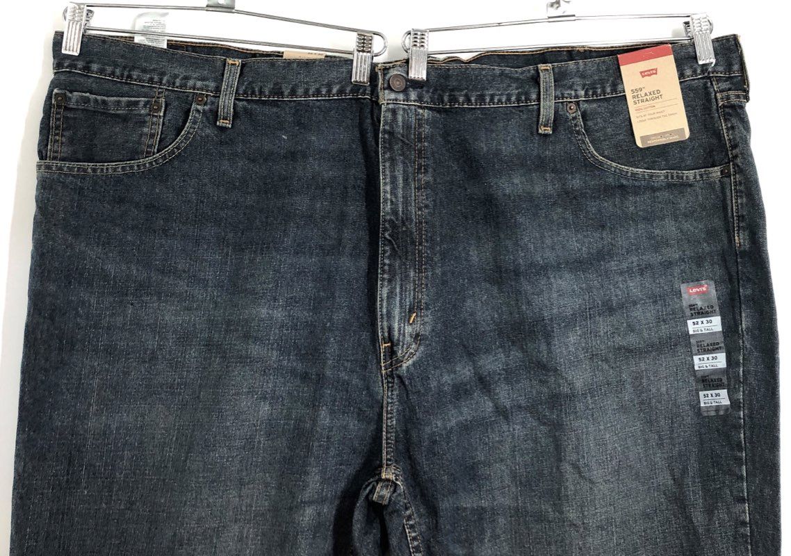 Levi's Men's 559 Relaxed Straight Jeans Dark Blue Big & Tall NWT Size 52x30