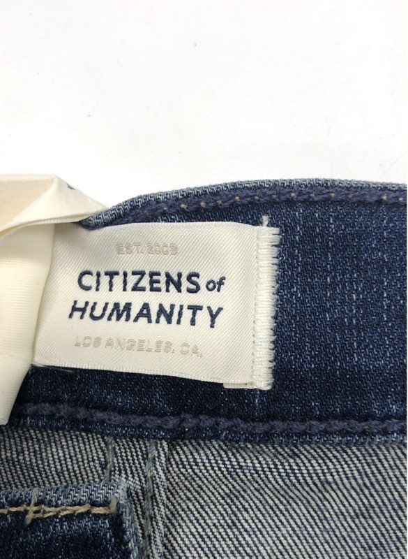 Citizens of Humanity Women's Isola High Rise Straight Dark Blue Jeans Sz 24