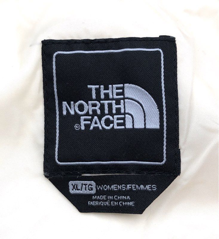 The North Face Women's Hooded Shell Jacket White Black Dotted Stripe Size XL