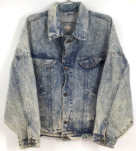 Traffic Men's Blue Cotton Denim Trucker Jacket - Size S