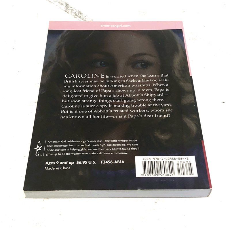 American Girl Caroline Mystery Book Lot (2) Traitor Shipyard Traveler Tricks