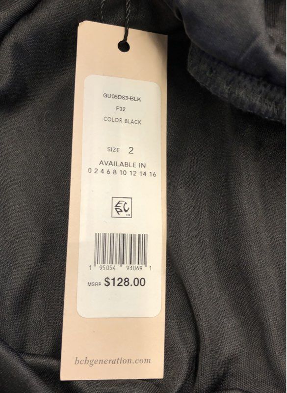 NWT BCBGeneration Women's Black A-Line Dress - Size 2