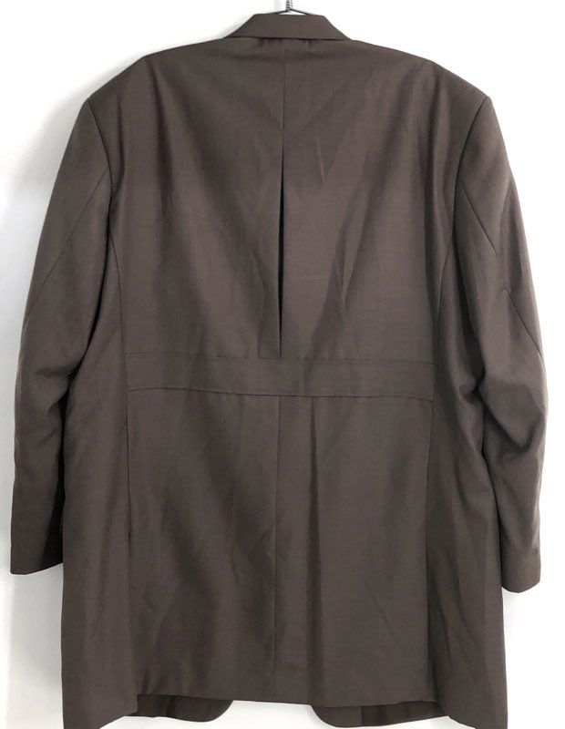 Milano Moda Men's Brown 4 Button Wool Feel Blazer Jacket NWT