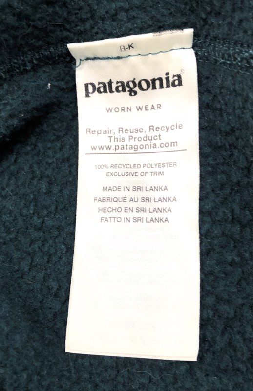 Patagonia Women's Better Sweater 1/4 Zip Fleece Pullover Dark Green Sz M