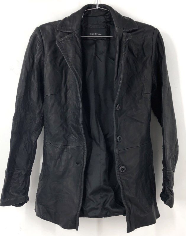 Jones New York Women's Black Leather Jacket - Size S
