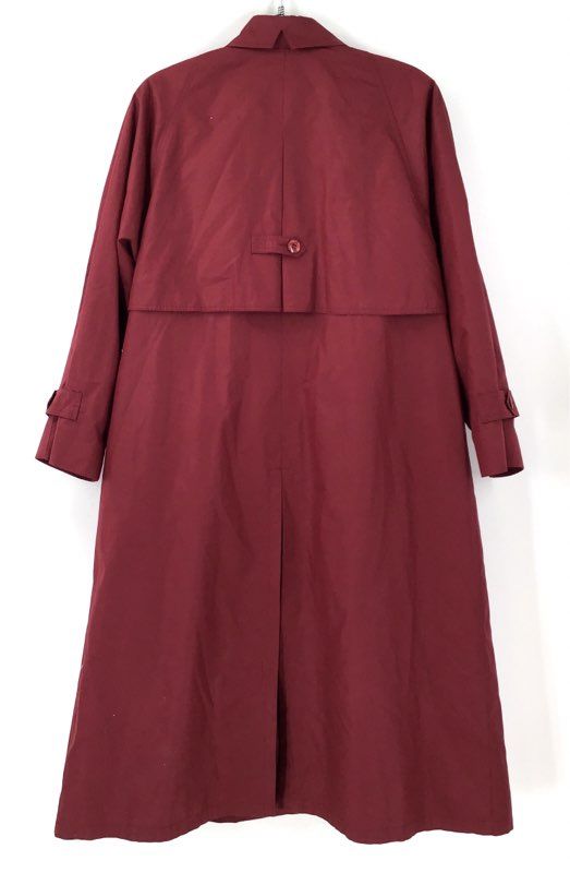 Vintage London Fog Women's Red Trench Coat - Size 16