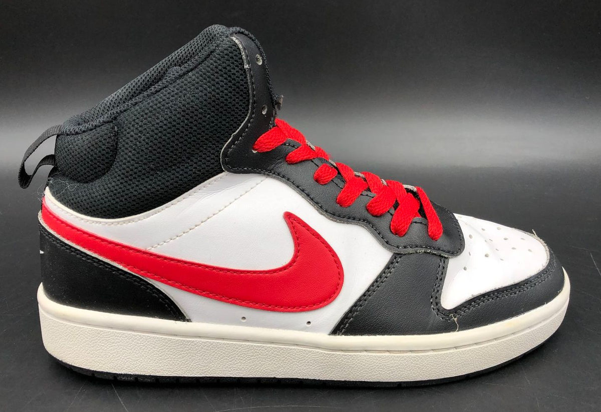 Nike Court Borough Mid 2 GS &#39;White Black Univ. Red Blue&#39; Sneakers - Sz 5Y (+COA)