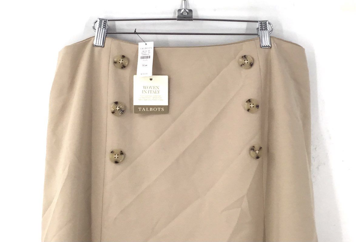 NWT Talbots Women's Beige Straight & Pencil Skirt - Size 16W