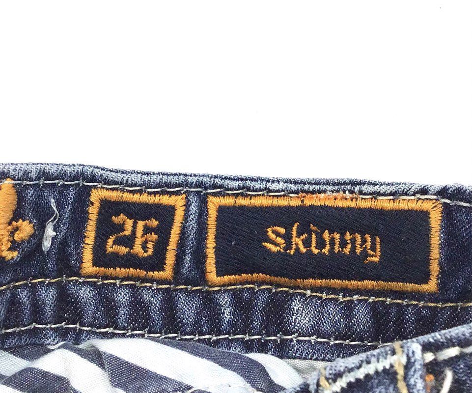 Rock Revival Women's Arda S Skinny Jeans Distressed Ripped Flap Pocket 26x32