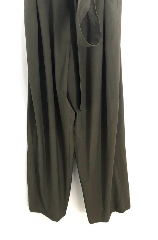 Calvin Klein Women's Green Short Sleeve Wide Leg Belted Jumpsuit NWT Sz 14