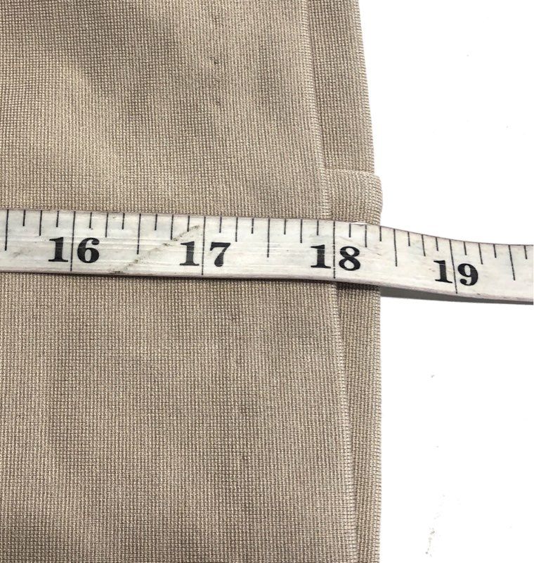 Stradivarius Women's Beige High Waist Side Slit Textured Pencil Skirt Sz S