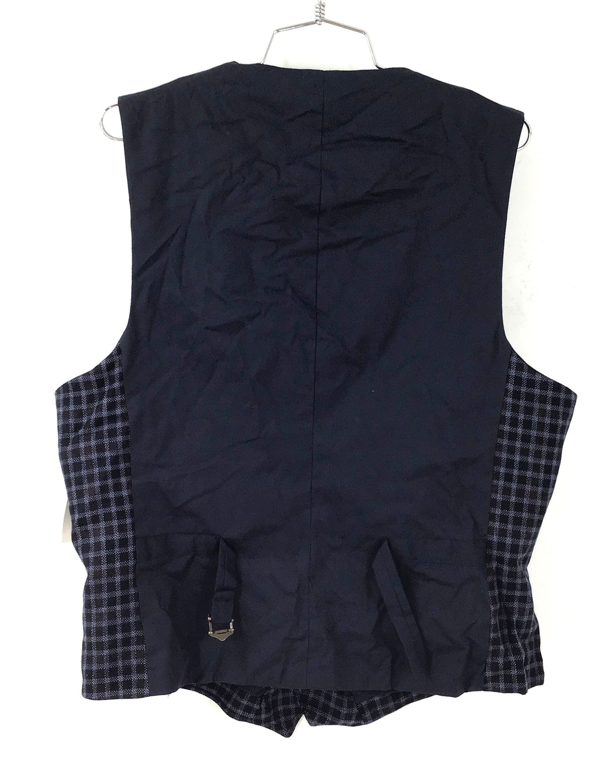 Y2K 2000s NWT Stafford Men's Blue Navy Grid Vest - Size M