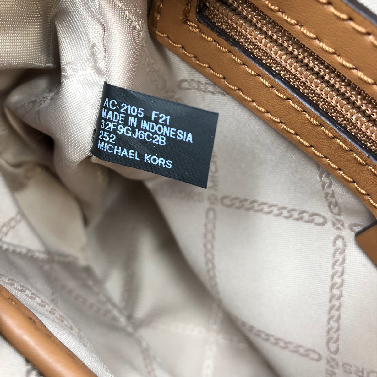 Michael Kors Brown\Tan\Black Leather 'Jet Set' Crossbody Bag (+COA)