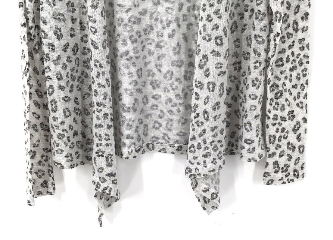 NWT Code Women's Off White Animal Print Cardigan Sweater - Size 12
