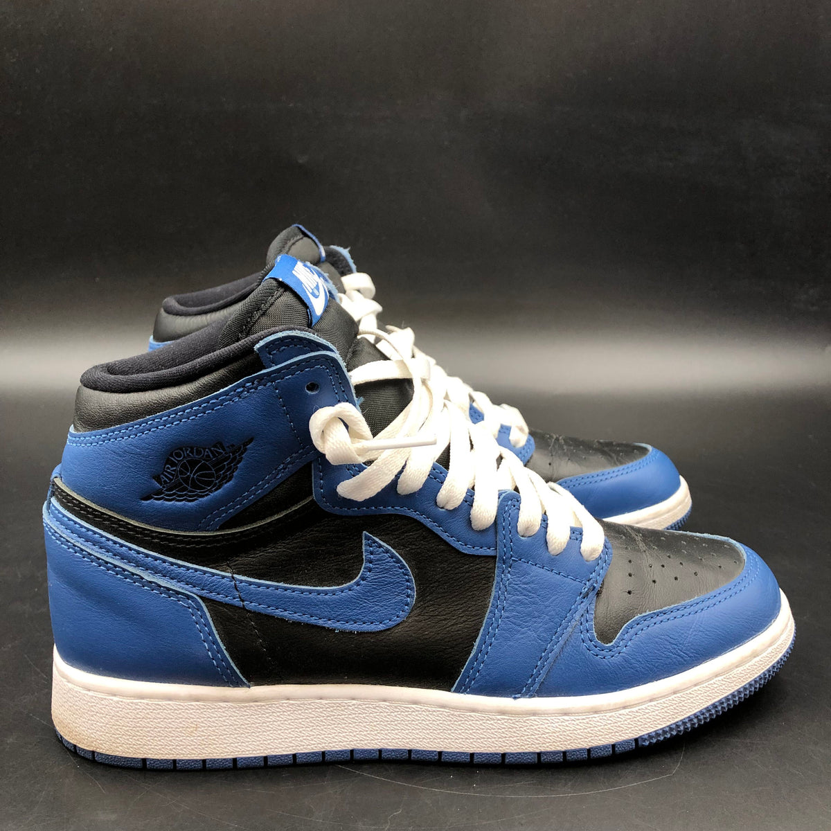 Nike Air Jordan 1 Boy's Retro 'Dark Marina Blue Sneakers-Size: 6Y (+COA)