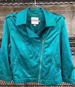 NWT Chaus Women's Sea Blue Collared Jacket - Size 4