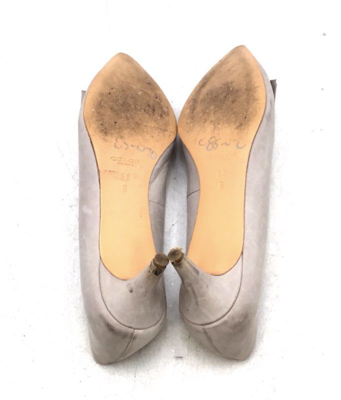 Coach Women&#39;s Astor Gray Kitten Pump Heels - Size 8.5B