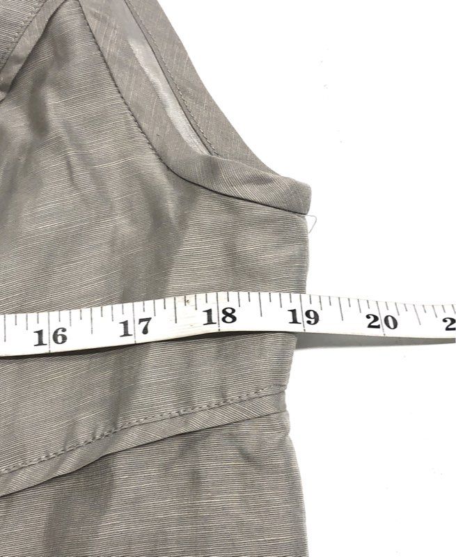 Club Monaco Women's Natasha Dress Taupe Linen Silk V-Neck Mini NWT Sz 12