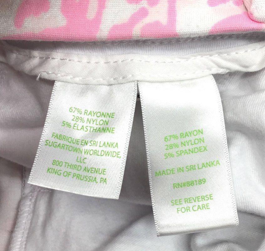 Lilly Pulitzer Women's Callahan Pink White Seashell Print Stretch Shorts Sz 0