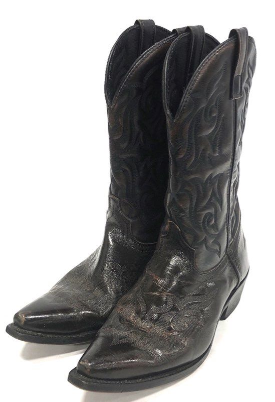 Laredo 6862 Black Leather Western Cowboy Boots Men's Size 11D