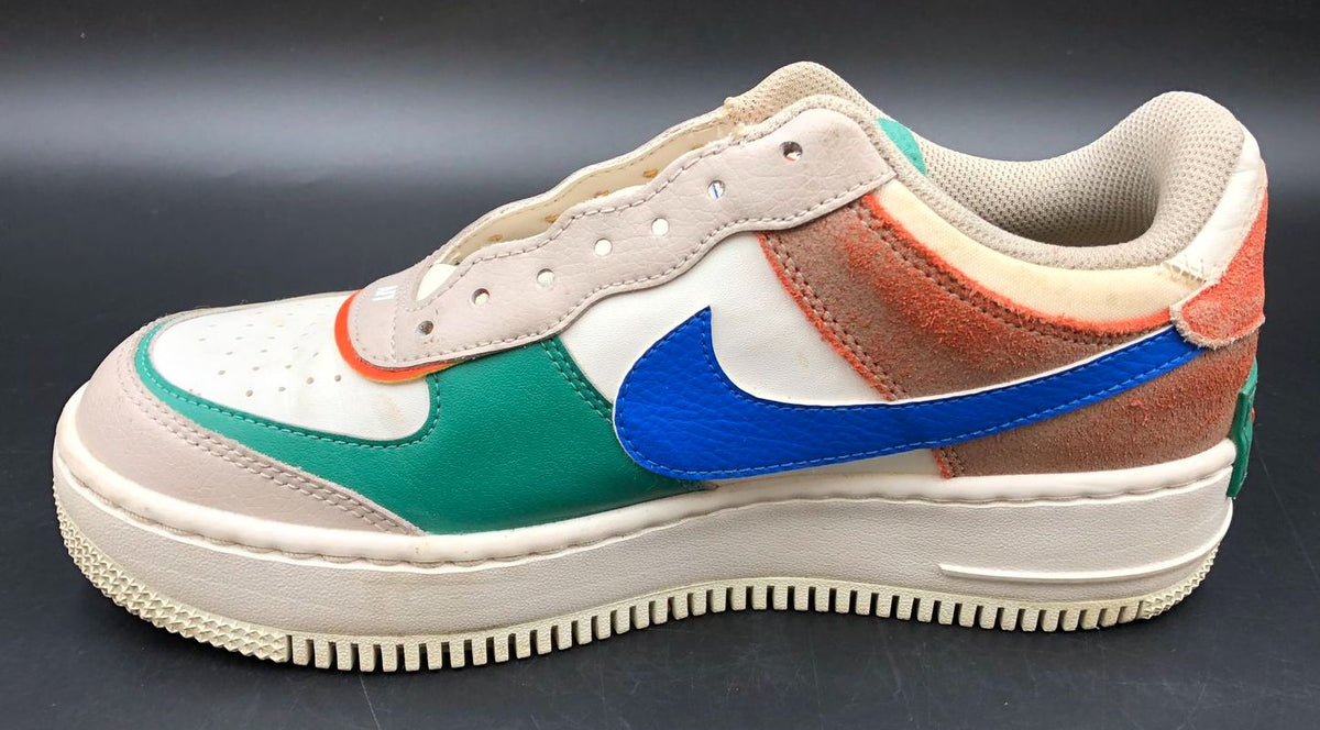 Nike Air Force 1 Shadow Women's Blue/Green/White/Beige Sneakers - Size 8 (+COA)