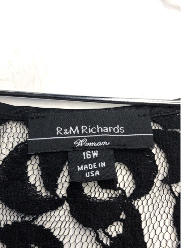 NWT R & M Richards Women's Black A-Line Dress - Size 16W