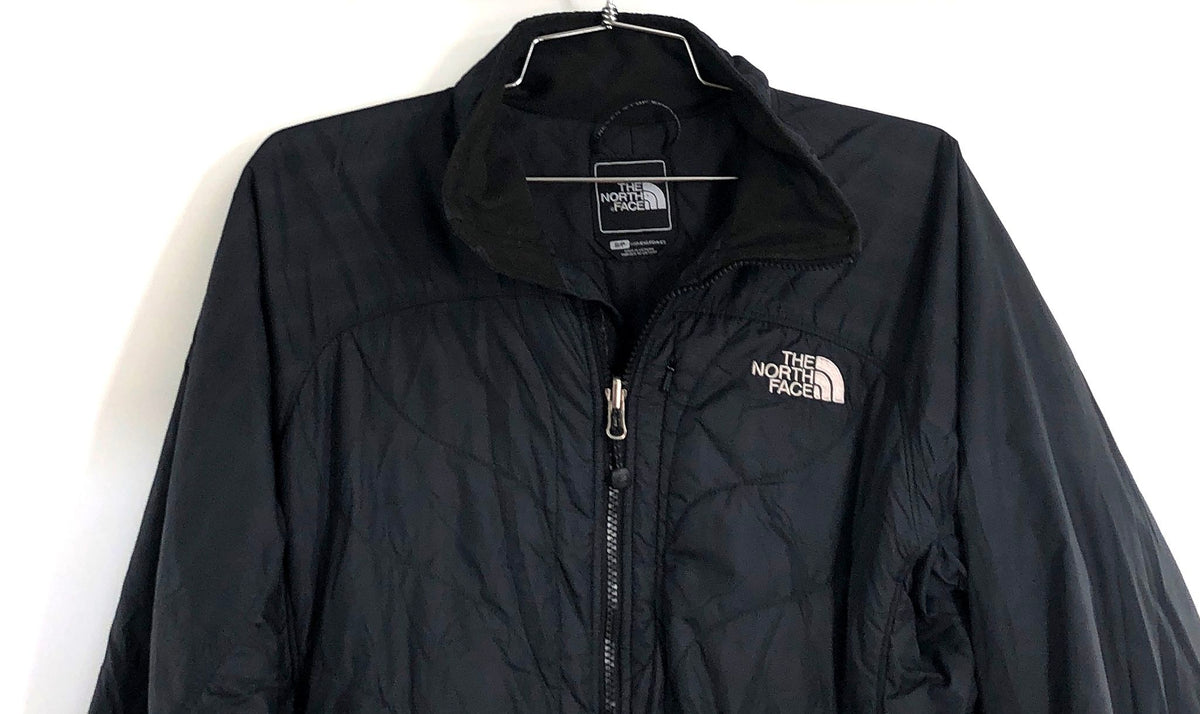 The North Face Women's Black PrimaLoft Insulated Quilted Full Zip Jacket Sz S