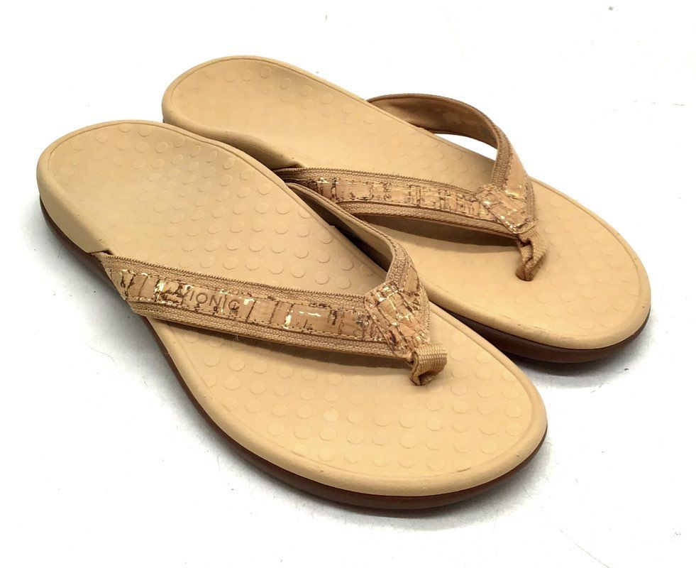 Vionic Women's Brown Flip Flop Sandals - Size 9