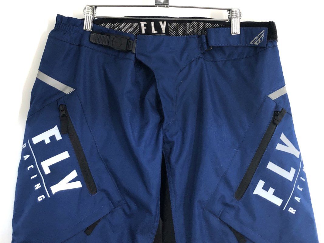 Fly Racing Men's Blue Patrol Motocross Off-road Pants Leather Trim Size 36