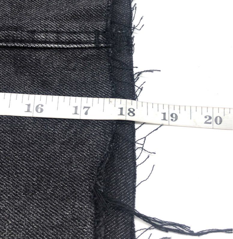 [BLANKNYC] Women's Black Mixed Media Faux Leather Denim Mini Skirt Raw Hem Sz 31