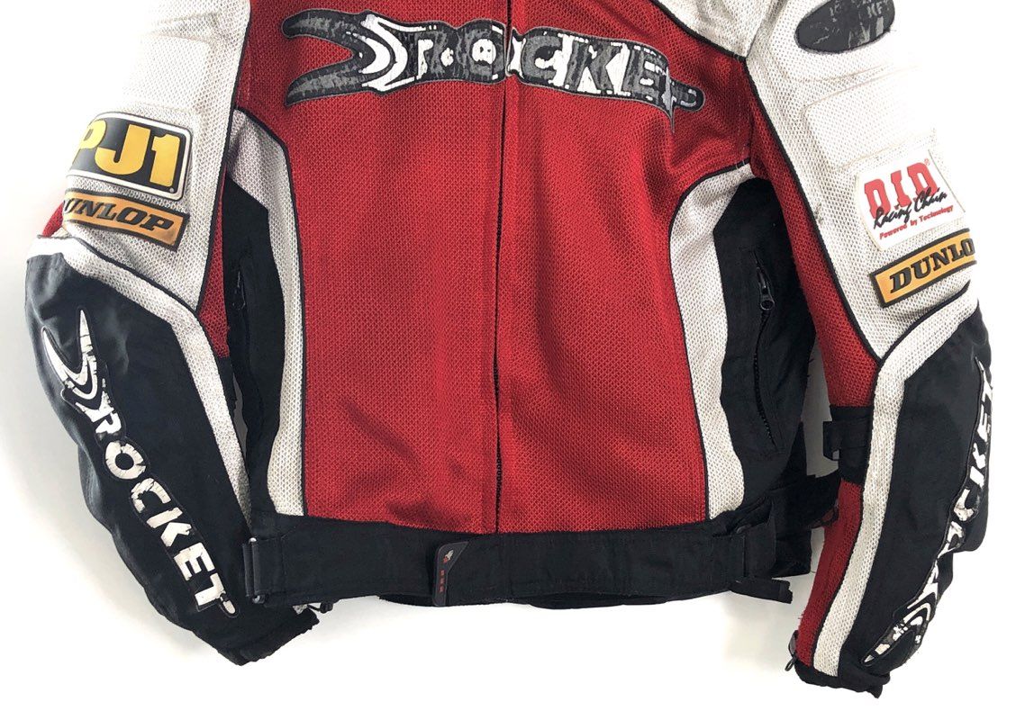 Joe Rocket Men's Vintage Y2K Red Black Mesh Padded Racing Jacket Sz S