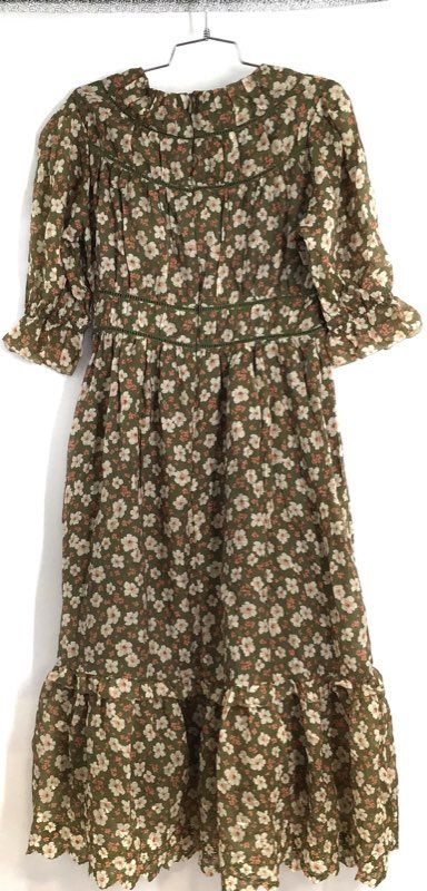 Kristopher Brock x Tecovas Women's The Charlie Olive Floral Midi Dress XL NWT