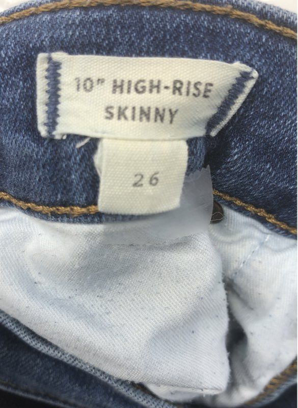 Madewell Women's 10" High-Rise Skinny Jeans Blue Distressed Sz 26 Lot of 2