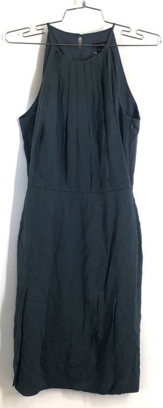 Ann Taylor Women's Teal Pleated Bodice Halter Sleeveless Dress Sz 2 NWT