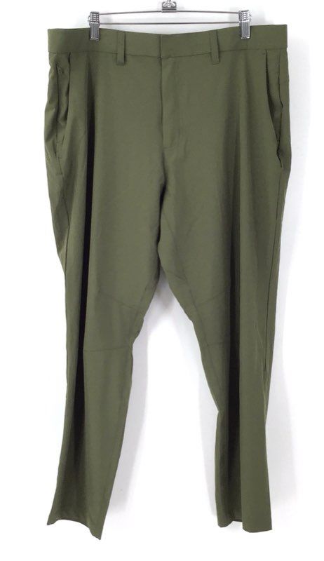 Fabletics Men's The Only Pant Olive Green Stretch Chinos Pants Size 35x30 NWT