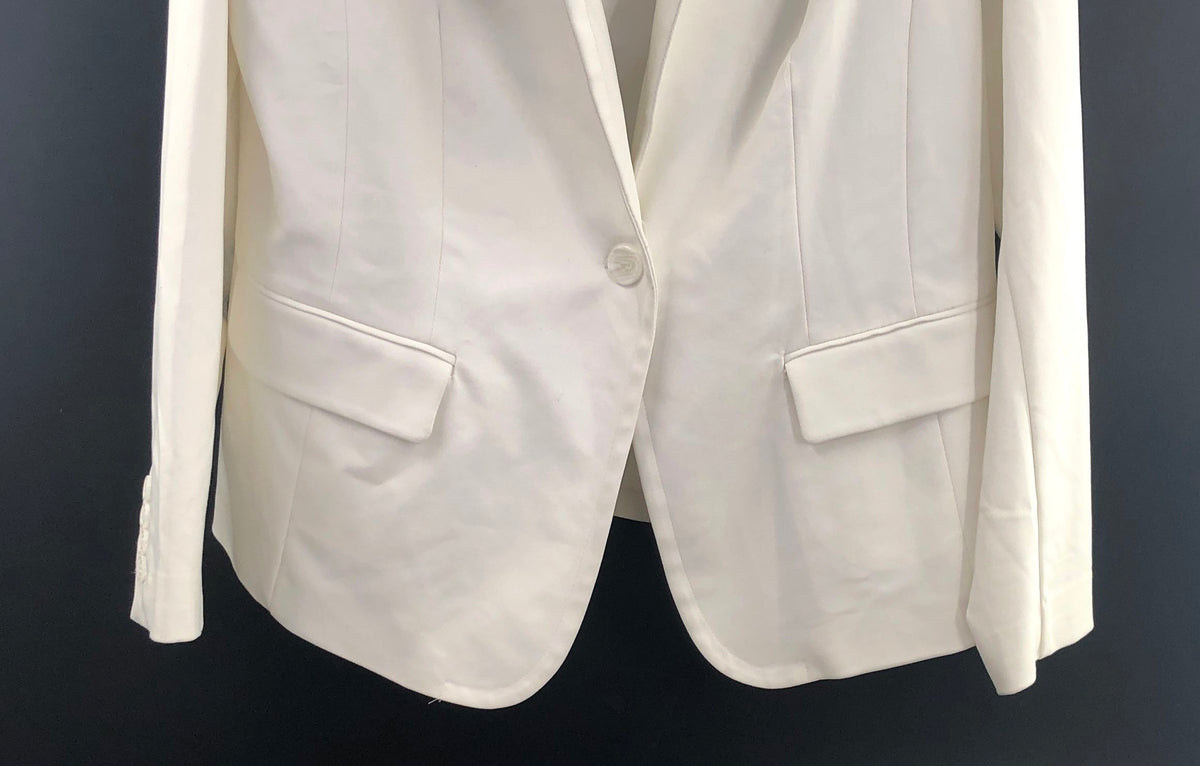 Lane Bryant Women's White Modernist Collection One Button Blazer Jacket NWT 18
