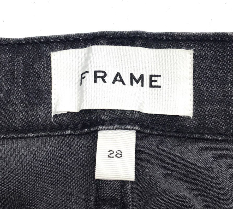FRAME Women's Black Gray Snakeskin Animal Print Skinny Stretch Jeans Sz 28