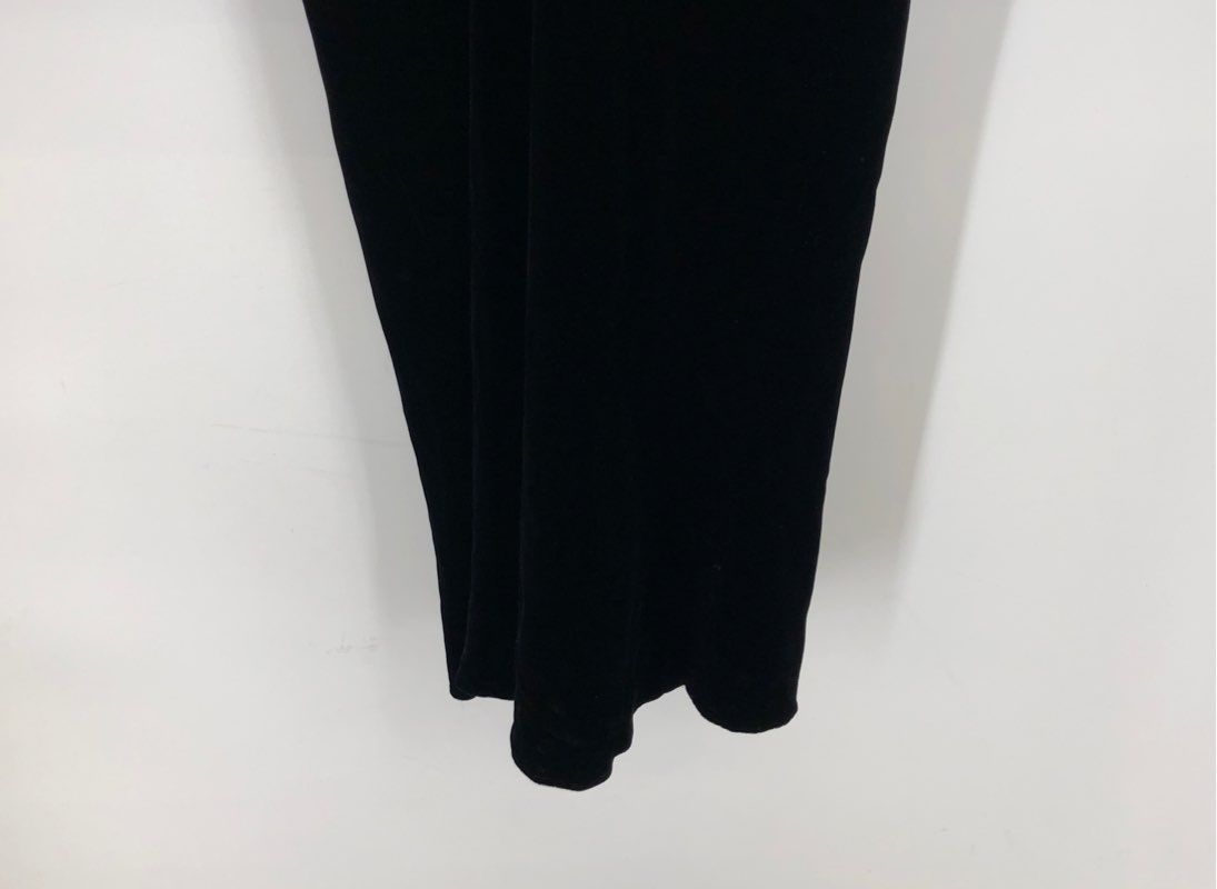 Vintage Jones New York Women's Black Silk Velvet Beaded Halter Dress Sz 16 NWT