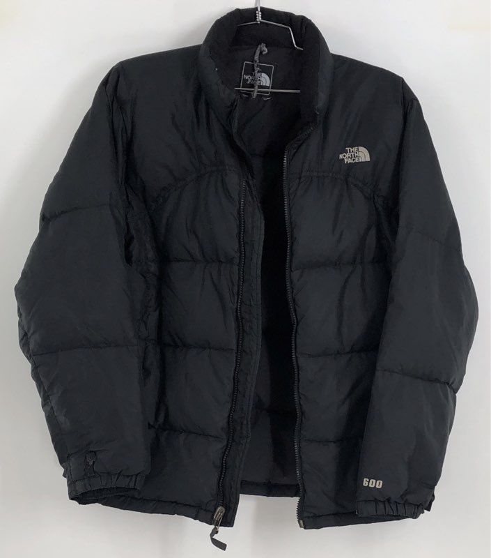 The North Face Girls Black Mock Neck Full Zip Puffer Jacket - Size XL