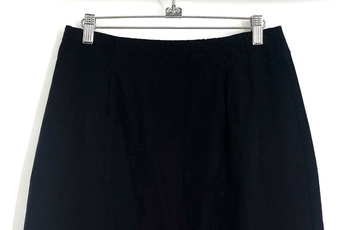Eileen Fisher Women's Black Viscose Blend Knit Pencil Skirt Elastic Waist Sz S