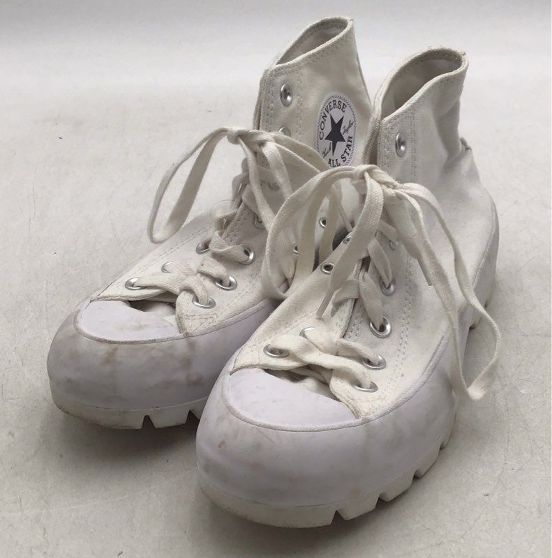 Converse Women&#39;s Chuck Taylor All Star Lugged Hi White Athletic Shoes - Size 7.5