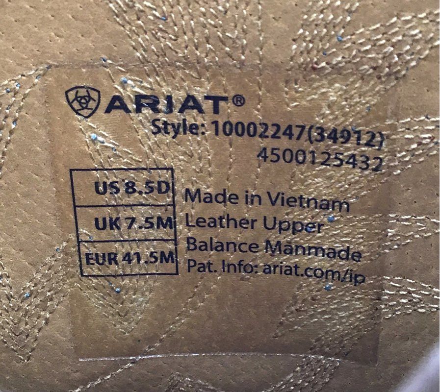 Ariat Heritage Roughstock Brown Rowdy Leather Western Cowboy Boots Size 8.5 D