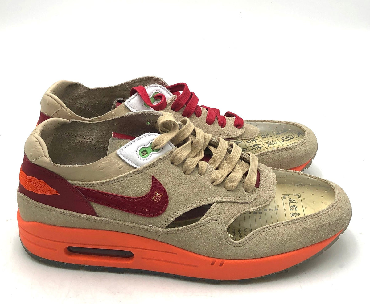 Nike Air Max 1 Kiss of Death Net Deep Red Orange Blaze Size 10.5