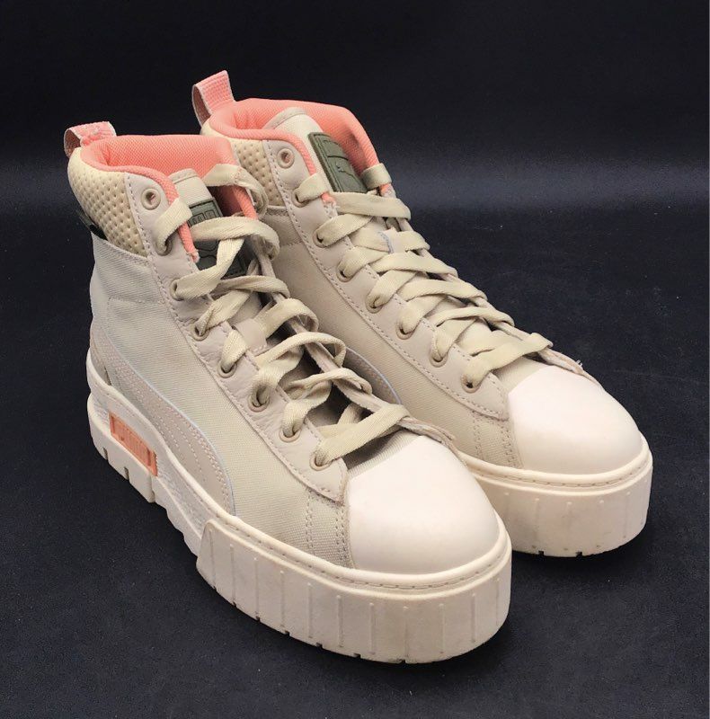 Puma Mayze Mid Platform Sneakers Pristine Rose Quartz Women's Size 8.5