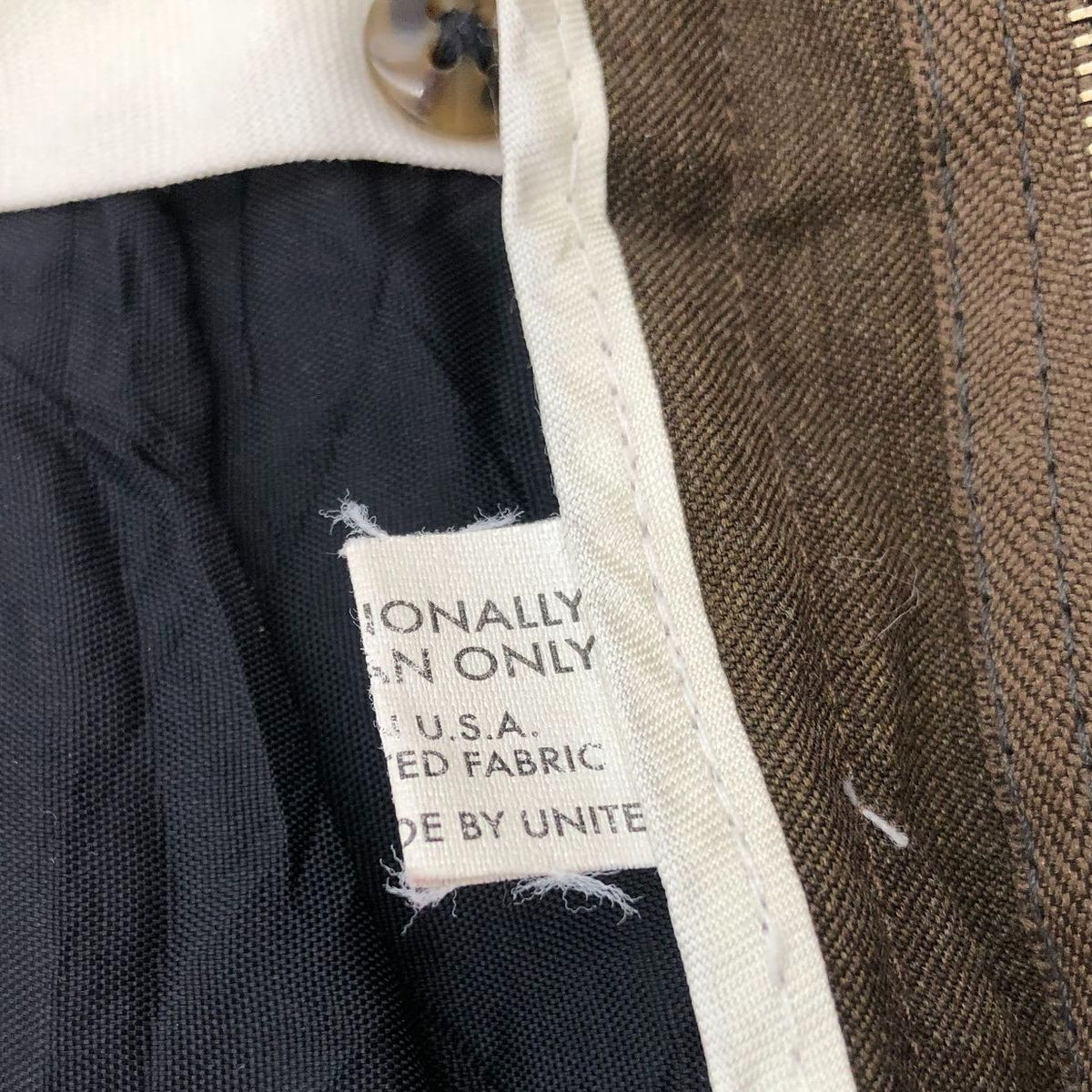 Vintage Burberrys Men's Designer Brown Suit/Dress Pants - Size ~32x27 (+COA)