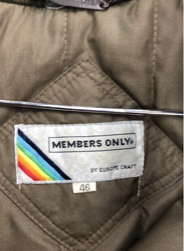 Members Only Men's Brown Bomber Jacket - Size 46