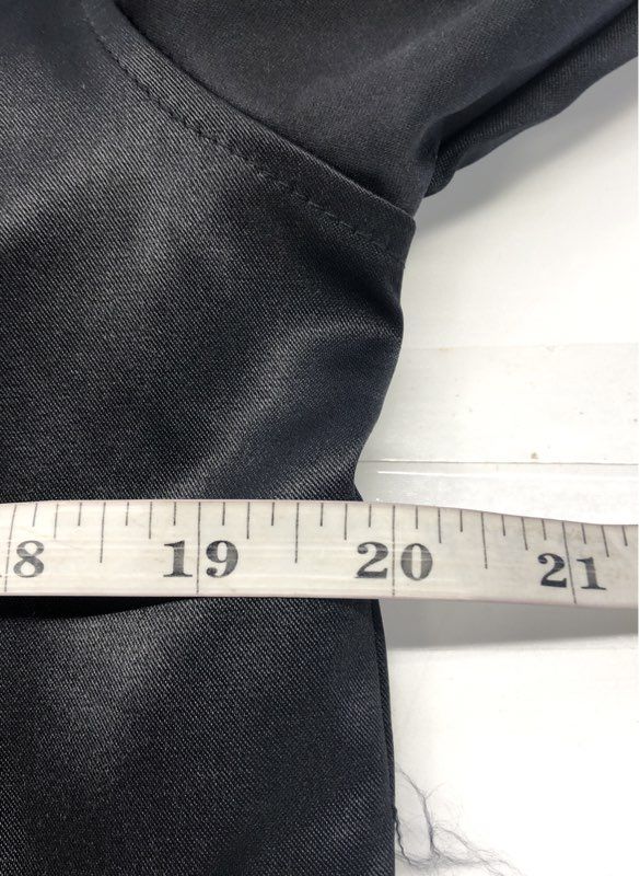 edited by Remi Bader Women's Black Satin Bomber Jacket NWT Size XS