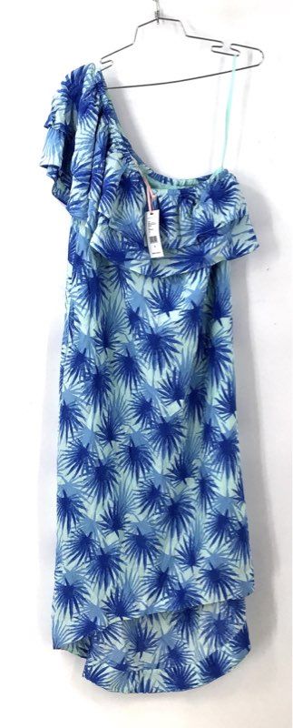 NWT Vineyard Vines Women's Aquamarine Palm One Shoulder Maxi Dress - Size 6