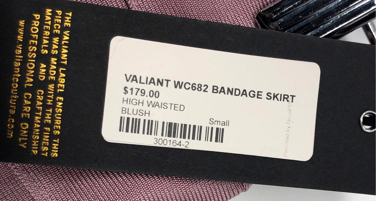 Valiant Paris Women's WC682 High Waisted Blush Pink Bandage Skirt NWT Sz S