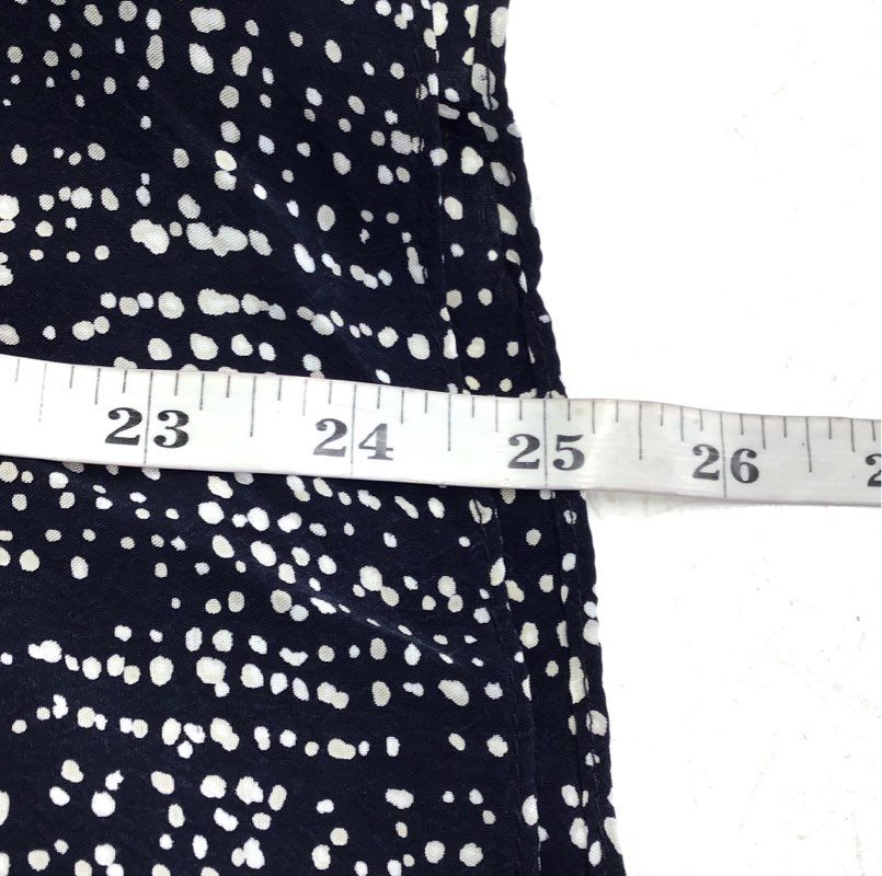 Vintage NWT Gianni Women's Navy Blue Spotted A-Line Skirt - Size 4